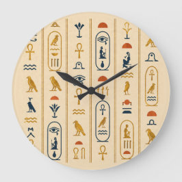 Altägyptische Hieroglyphen-Kunstwanduhr Große Wanduhr