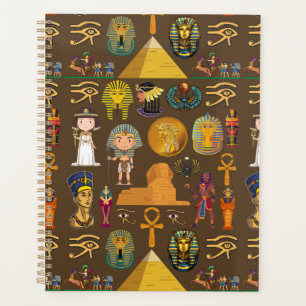 Altägyptische Hieroglyphen - Muster Symbol Planer