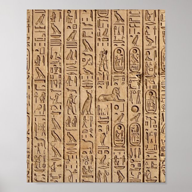 Altägyptische Hieroglyphen  Poster (Vorne)