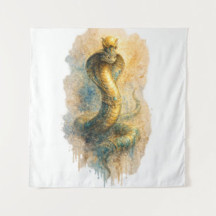 Altägyptische Kobra Golden Uraeus Mythologie Wandteppich