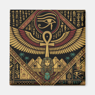 Altägyptische Motive Ankh-Symbol & Horusauge Magnet