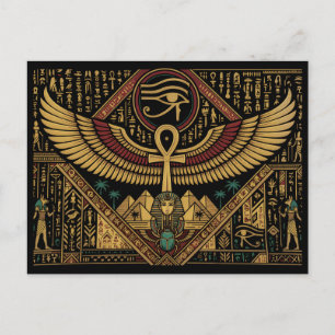 Altägyptische Motive Ankh-Symbol & Horusauge Postkarte