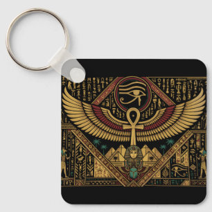 Altägyptische Motive Ankh-Symbol & Horusauge Schlüsselanhänger