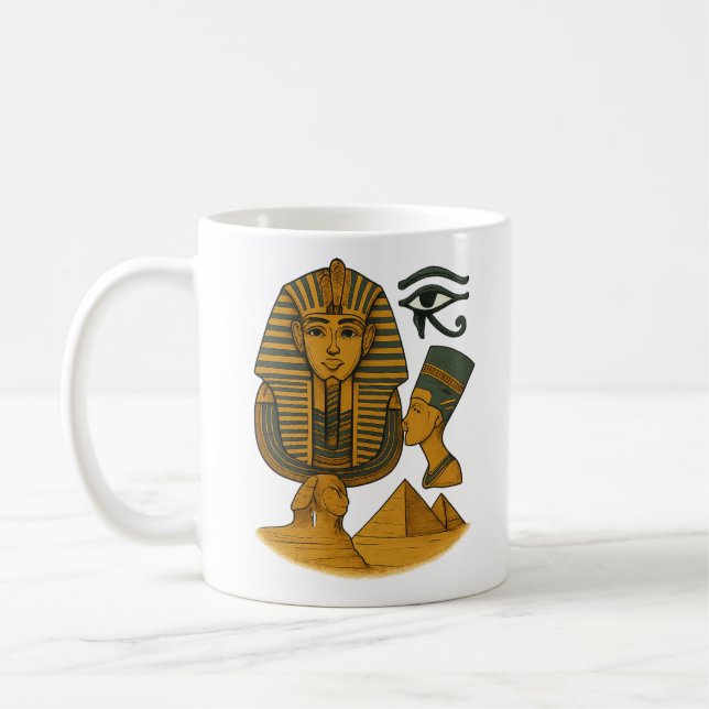 Altägyptische Pharaonensymbole  Kaffeetasse (Links)
