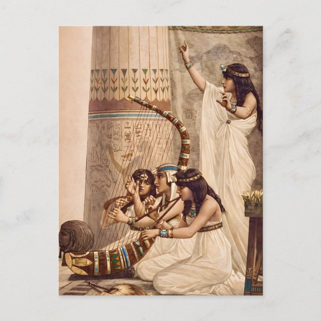 Altägyptische Tempel-Musiker  Postkarte (Vorderseite)