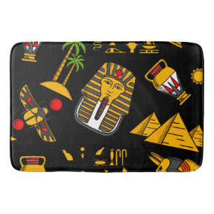 Altägyptischer Hieroglyphischer Muster Hintergrund Badematte