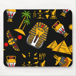 Altägyptischer Hieroglyphischer Muster Hintergrund Mousepad