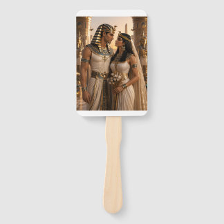 Altägyptischer Hochzeitskönigspaar-Handfächer Fächer