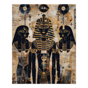 Altägyptischer Pharao Königshof Poster