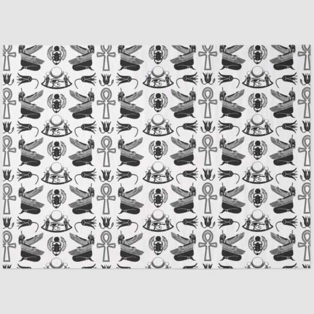 Altägyptisches Hieroglyphengewebe Seidenpapier (Vorderseite)