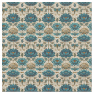 Altägyptisches Toile de Jouy Grünes Blumenmuster Stoff