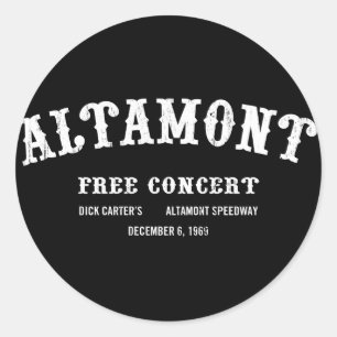 Altamont Free Runder Aufkleber