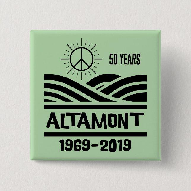 Altamont Speedway 1969-2019 50. Jubiläum Button (Vorderseite)