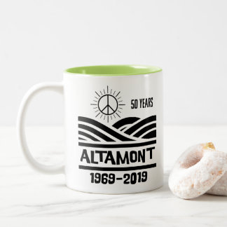 Altamont Speedway 1969-2019 50. Jubiläum Zweifarbige Tasse