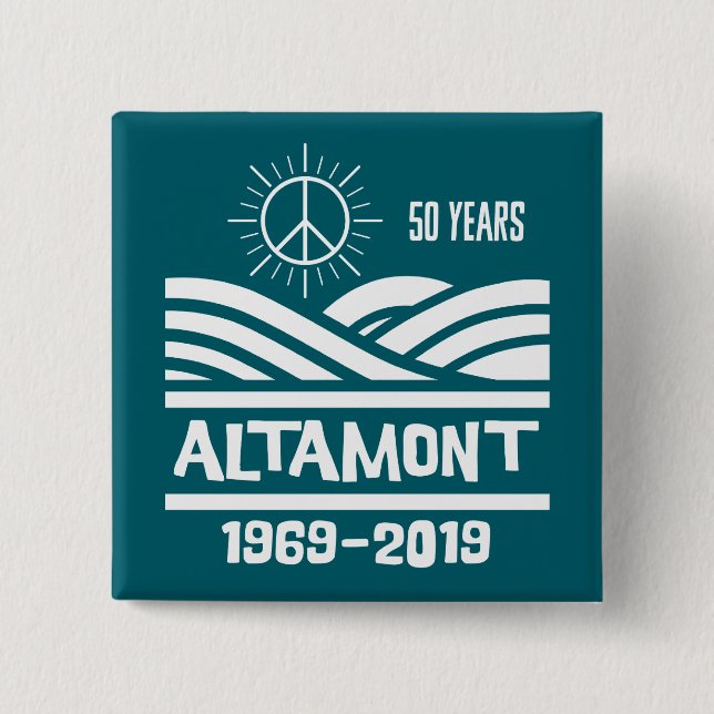 Altamont Speedway 1969-2019 50th Anniversary Button (Vorderseite)