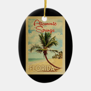 Altamonte Springs Palm Tree Vintage Travel Keramik Ornament