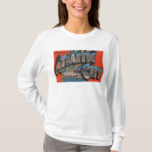 Altantic Stadt, New-Jersey - großer Buchstabe T-Shirt
