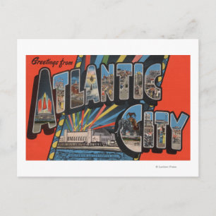 Altantische Stadt, New Jersey - Großbuchstabe Postkarte