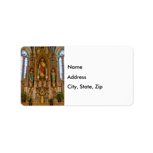 Altar bei St Peter Address Labels Adressaufkleber (Vorne)