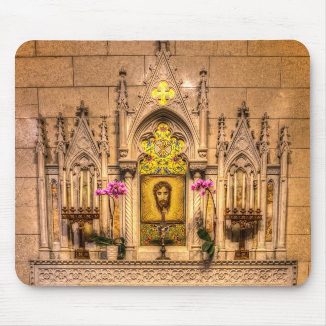 Altar der Heiligen Gesichtshalle St. Patrick's Cat Mousepad (Vorne)