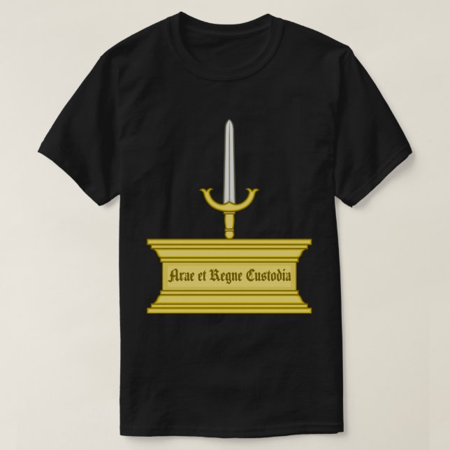 Altar und Schwert-Abzeichen von Mary I T-Shirt (Design vorne)