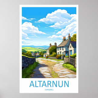 Altarnun Vintage-Reiseposter Skigebiet Nationalpar Poster
