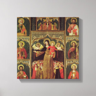 Altarpiece der Jungfrau des Rosenbeetes, c.1500 Leinwanddruck