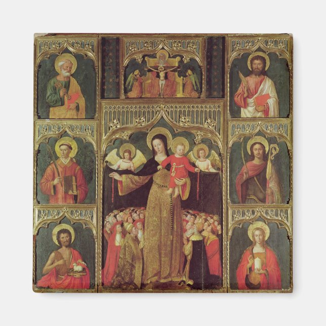 Altarpiece der Jungfrau Rosary, c.1500 Magnet (Vorne)