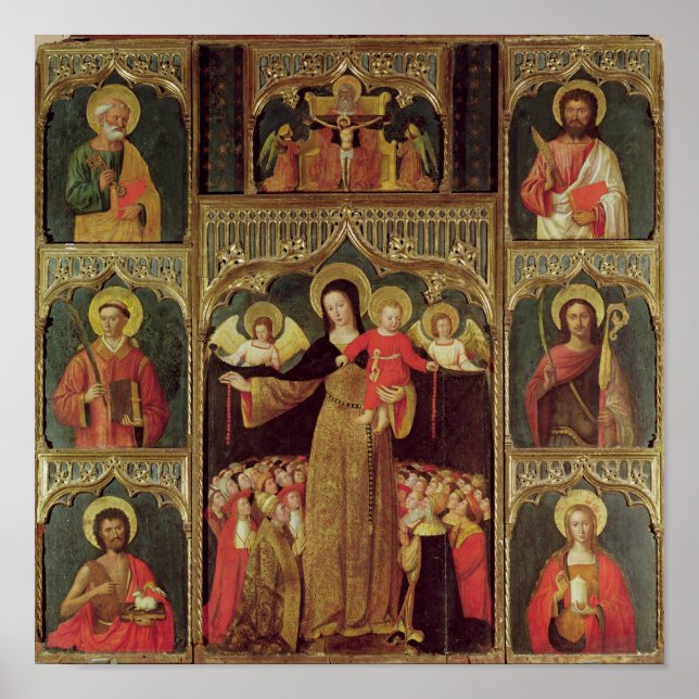 Altarpiece der Jungfrau Rosary, c.1500 Poster (Vorne)