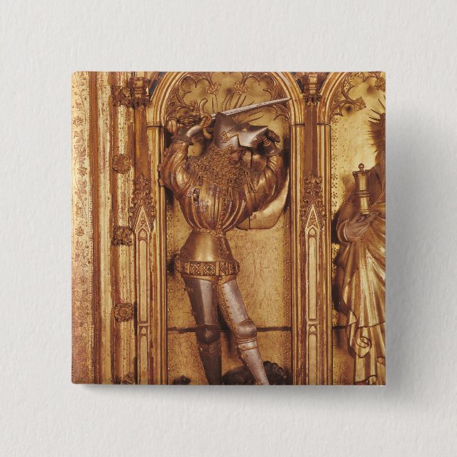 Altarpiece der Kreuzigung, Detail von St. Button (Vorderseite)