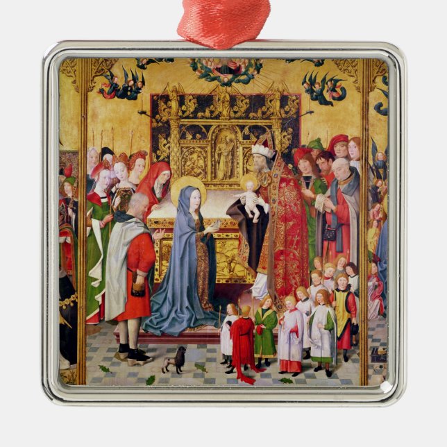 Altarpiece der sieben Freuden an der Jungfrau Ornament Aus Metall (Vorne)