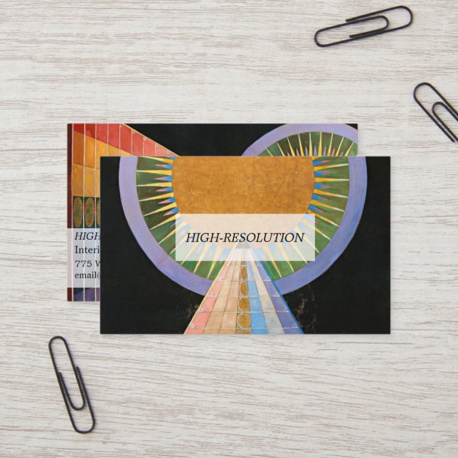 Altarpiece, Gruppe X, Nr. 1 von Hilma af Klint Visitenkarte (Vorderseite/Rückseite Beispiel)