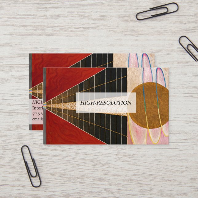 Altarpiece, Gruppe X, Nr. 2 von Hilma af Klint Visitenkarte (Vorderseite/Rückseite Beispiel)