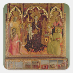 Altarpiece of the Madonna of the Snow, c.1430-32 ( Quadratischer Aufkleber