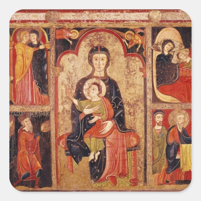 Altarpiece von St. Maria de Avila Quadratischer Aufkleber (Vorderseite)