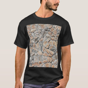 Altbraune Burg Stone Textur T-Shirt