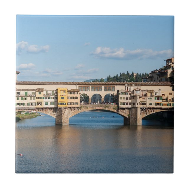 Altbrücke Ponte Vecchio - Florenz, Italien Fliese (Vorderseite)
