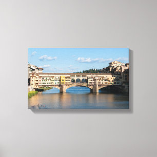 Altbrücke Ponte Vecchio - Florenz, Italien Leinwanddruck