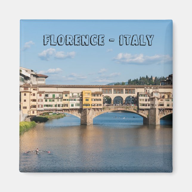 Altbrücke Ponte Vecchio - Florenz, Italien Magnet (Vorne)