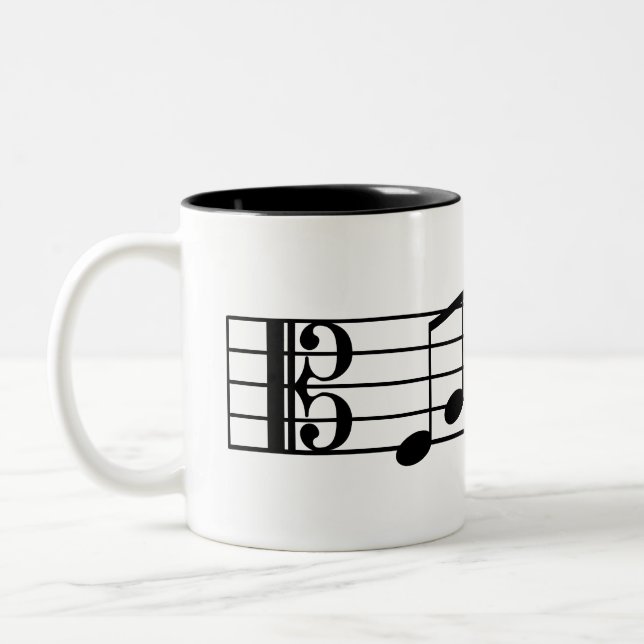 Altclef-Fab Vater-Kaffee-Tassen-Musiknoten Zweifarbige Tasse (Links)