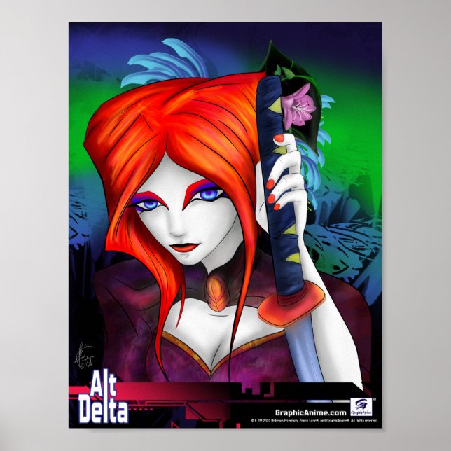 AltDelta Art Series : Shiki mit Schwert Poster (Vorne)