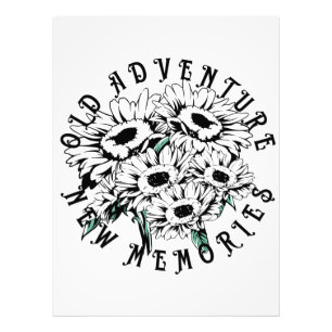 Alte Abenteuer Neue Erinnerungen Vintage Floral So Fotodruck