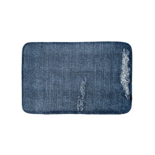 Alte abgerissene Denim: Jeans Textur. Badematte