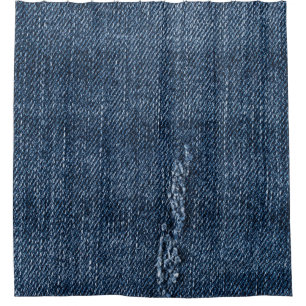 Alte abgerissene Denim: Jeans Textur. Duschvorhang