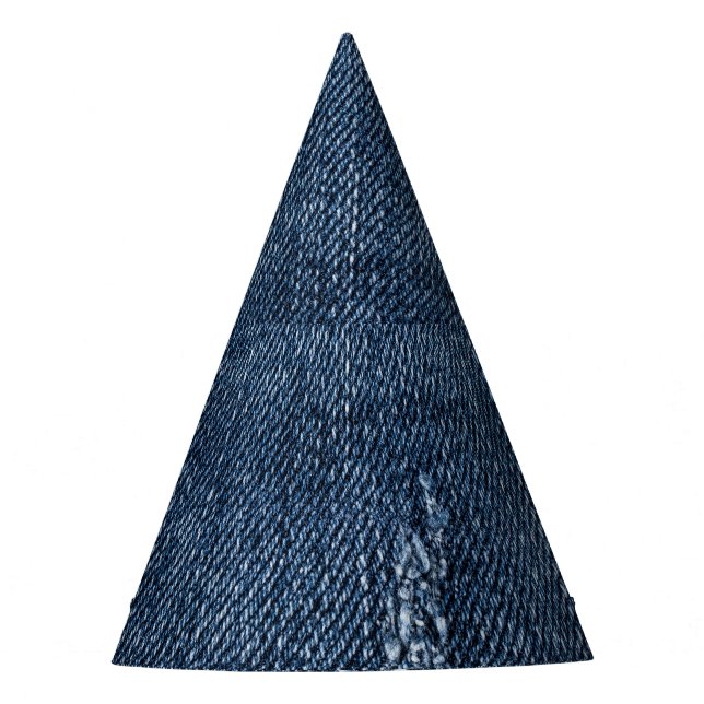 Alte abgerissene Denim: Jeans Textur. Partyhütchen (Vorderseite)