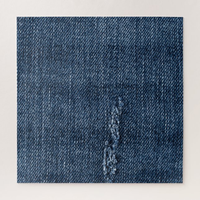 Alte abgerissene Denim: Jeans Textur. Puzzle (Vertikal)