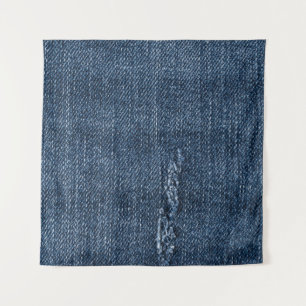 Alte abgerissene Denim: Jeans Textur. Wandteppich