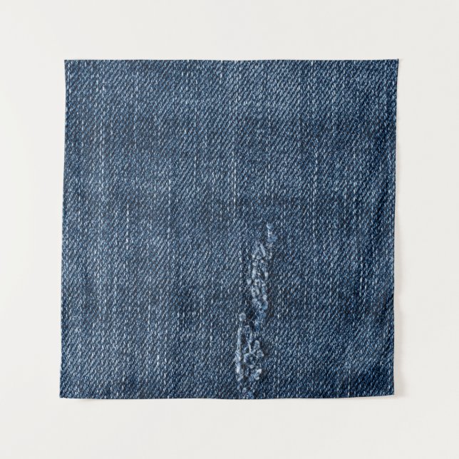 Alte abgerissene Denim: Jeans Textur. Wandteppich (Vorderseite)