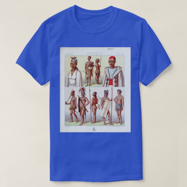 Alte afrikanische Stammesmode und Accessoires T-Shirt (Design vorne)