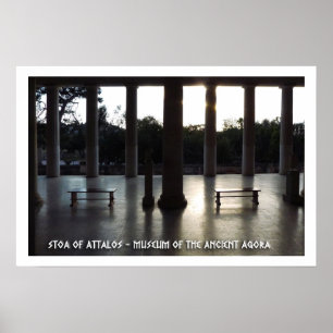 Alte Agora von Athen, Griechenland. Stoa of Attalo Poster